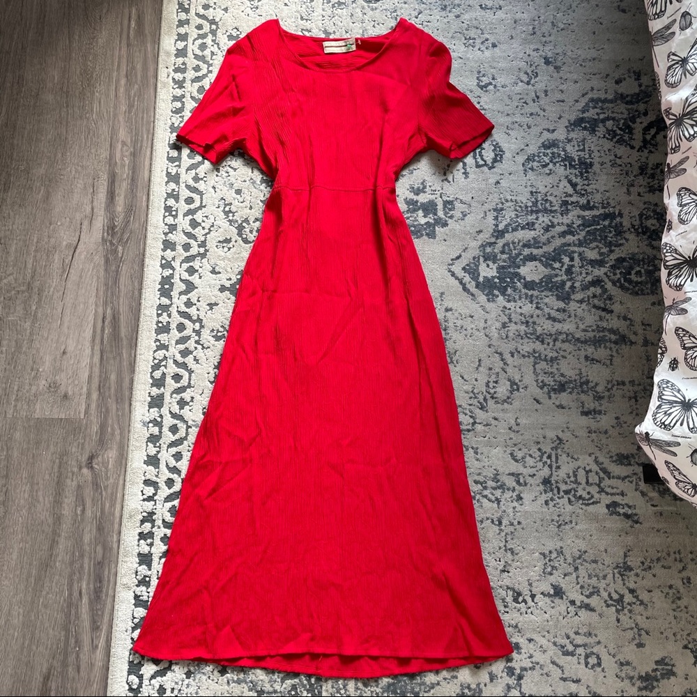 True Vintage 1970s Red Maxi Babydoll Dress
